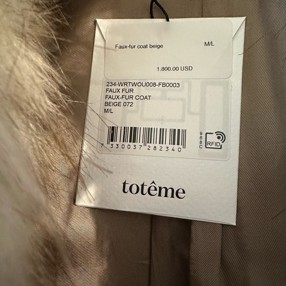 Totême Long Beige Faux Fur🤍 - Picture 12 of 13